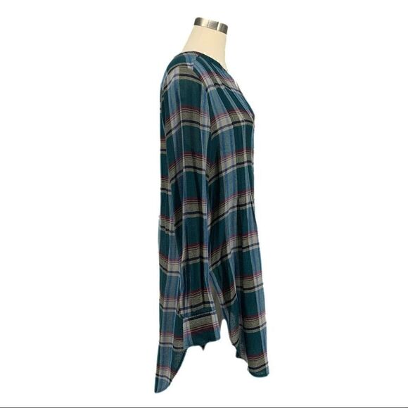 ANTHROPOLOGIE Akemi + Kin Lucie Plaid Tunic Shirt - Picture 2 of 9